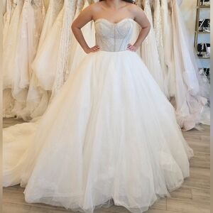 Maggie Sottero White Strapless Wedding Dress